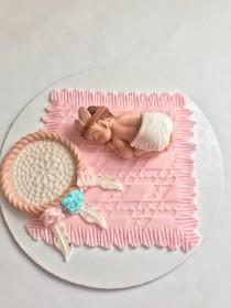 Tribal baby shower cake topper dream catcher baby shower edible fondant teal feather boho chic bohemian baby cake toppers wedding photo - Tribal baby shower cake topper dream catcher baby shower edible fondant teal feather boho chic bohemian baby cake toppers