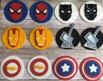 Edible Mixed Super hero/ Avenger/ Villain Themed Fondant Birthday cupcake topper. COMIC BOOK inspired toppers.Cake pops. Edible toppers. wedding photo - Edible Mixed Super hero/ Avenger/ Villain Themed Fondant Birthday cupcake topper. COMIC BOOK inspired toppers.Cake pops. Edible toppers.