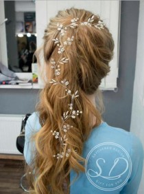 wedding photo -  bridal hair accessories-beach wedding hair-haarschmuck braut-bridal hair piece-forehead hairpiece-bridesmaid hair vine-tocado novia-tiara