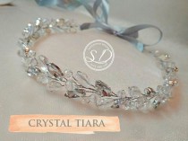 wedding photo -  Crystal Wedding Tiara, Swarovski Crystal Crown, Wedding Hair Vine, Crystal bridal headband,Crystal hair headband, Rhinestone Bridal Crown