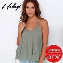 wedding photo -  Must-have Oversized Vogue Sexy Open Back One Color Summer Sleeveless Top Strappy Top - Bonny YZOZO Boutique Store