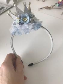 Silver Crown headband- Cinderella crown headband- Crown Birthday headband- Birthday Headband- Sparkle Birthday Crown headband- Baby Girl wedding photo - Silver Crown headband- Cinderella crown headband- Crown Birthday headband- Birthday Headband- Sparkle Birthday Crown headband- Baby Girl