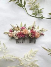 Hair Comb // Pink Dream // Dried Flowers wedding photo - Hair Comb // Pink Dream // Dried Flowers