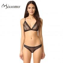 wedding photo -  Stylish romantic sexy erotic seduction lace ultra-thin 3/4 Cup perspective view of the composite fastener underwear bra suit - Bonny YZOZO Boutique Store
