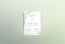 wedding photo - Elegant Modern Wedding Invitation with Greenery Watercolor