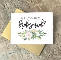 wedding photo - Will you be my Bridesmaid Cards, Bridesmaid Proposal, Wedding Cards, Floral To My Bridesmaid, Bridal Cards, Bridesmaid Gift, SU