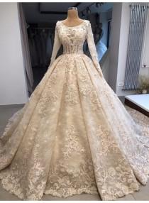 wedding photo -  Vintage Hochzeitskleid Mit Spitze | Brautkleid Mit Ärmel Online Modellnummer: XY457