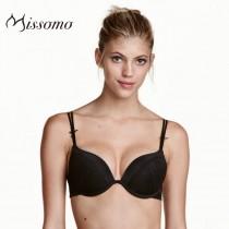 wedding photo -  Sexy Split Front Slimming Lift Up Wire-free Lace One Color Bra Underwear - Bonny YZOZO Boutique Store