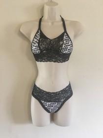 Black lace ladies Star Wars lingerie with cogs Star Wars themed lingerie sets Star Wars gstring thong panties Star Wars bra Star Wars underw wedding photo - Black lace ladies Star Wars lingerie with cogs Star Wars themed lingerie sets Star Wars gstring thong panties Star Wars bra Star Wars underw