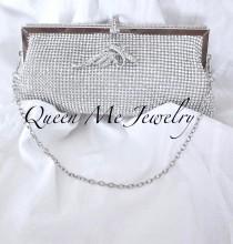 Crystal Bridal Clutch Purse, Full rhinestone mesh clutch with BLING Silver Crystal Handbag Evening bag, For a bride Gift for her STUNNING wedding photo - Crystal Bridal Clutch Purse, Full rhinestone mesh clutch with BLING Silver Crystal Handbag Evening bag, For a bride Gift for her STUNNING