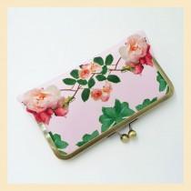 Wedding clutch bag, pink handmade purse with roses print, bridal purse with personalisation for boho weddings wedding photo - Wedding clutch bag, pink handmade purse with roses print, bridal purse with personalisation for boho weddings