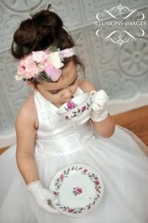 Wedding Flower Girl Headband, Flower Girls Headbands, Bridal Headpiece, Bridal Party Flower Girl Headbands. Baby Headbands wedding photo - Wedding Flower Girl Headband, Flower Girls Headbands, Bridal Headpiece, Bridal Party Flower Girl Headbands. Baby Headbands