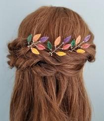 Autumn Leaf Hair Pins (Set of 3) wedding photo - Autumn Leaf Hair Pins (Set of 3)