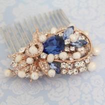 Rose Gold ,Silver Boho Headpiece,Sapphire crystal Wedding comb,Rose gold hair vine,Wedding hair comb,Pearl hair accessoy,Rhinestone hari wedding photo - Rose Gold ,Silver Boho Headpiece,Sapphire crystal Wedding comb,Rose gold hair vine,Wedding hair comb,Pearl hair accessoy,Rhinestone hari