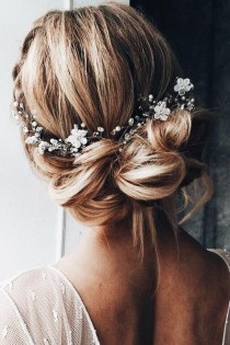 wedding photo -  Bridal hair vine Beautiful delicate flower Beach wedding|Bridal hair accessories|Tocado de novia|Bridesmaid gift|Floral hair piece wreath