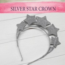 wedding photo -  Celestial Coco Star Crown 1920s Glittery Queen Tiara Cosmic Beauty Twinkle Little Star Silver Star Headband Tiara Bright Star Headdress