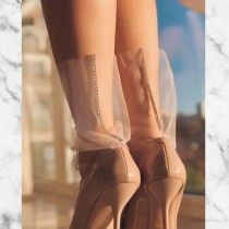 wedding photo -  Black or pink Tulle Socks|Color Black Sheer Hosiery|Gift for Girlfriend|Sexy Socks|nylon tulle womens socks|Statement Sock|Polka dot socks