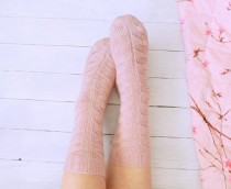 wedding photo -  Pink Hand knit socks