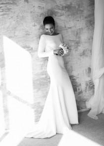 Elegant Wedding Dress, Long Sleeve Wedding Dress, Wedding Dress, Open Back Wedding Dress, Sexy Wedding Dress, Simple Wedding Dress, Wedding wedding photo - Elegant Wedding Dress, Long Sleeve Wedding Dress, Wedding Dress, Open Back Wedding Dress, Sexy Wedding Dress, Simple Wedding Dress, Wedding