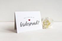 wedding photo - SALE Cute Will you be my Bridesmaid Card, Bridesmaid Card, Bridal Party Card, Bridesmaid Proposal, Bridesman, Maid of Honor, Wedding Card