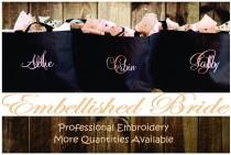 Personalized Tote Bags Set of 10 Embroidered Tote Bags Bridal Party Bridesmaid Gift wedding photo - Personalized Tote Bags Set of 10 Embroidered Tote Bags Bridal Party Bridesmaid Gift
