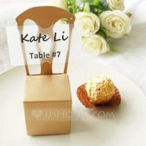 wedding photo -  Beter Gifts®  Gold 50th Anniversary Gold Chair Favor Box and Place Card Holder