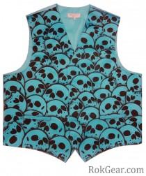 wedding photo - RokGear design Skull Vest Waistcoat - LIMITED