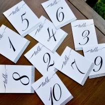 Table Number Signs. 1-10. Silver Wedding Table Numbers. Calligraphy Table Numbers. wedding photo - Table Number Signs. 1-10. Silver Wedding Table Numbers. Calligraphy Table Numbers.