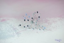 wedding photo -  Gray blue crystal hair pin Serenity hair vine Crystals head piece Blue wedding hair pin gray hairpiece Bride