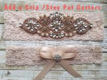 Sale -Wedding Garter and Toss Garter-Crystal Rhinestone with Rose Gold Details - BLUSH Garter Set - Style G3091RG wedding photo - Sale -Wedding Garter and Toss Garter-Crystal Rhinestone with Rose Gold Details - BLUSH Garter Set - Style G3091RG
