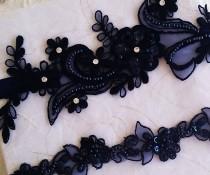 Wedding garter set, Navy blue Garter, Rhinestone blue Garter, Bridal garters Navy blue ,bridal garter,Floral lace garter,Garter Set wedding photo - Wedding garter set, Navy blue Garter, Rhinestone blue Garter, Bridal garters Navy blue ,bridal garter,Floral lace garter,Garter Set