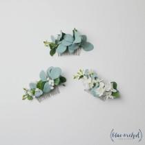 Flower Comb, Floral Comb, Silk Flower Comb, Artificial Flower Comb, Boho Flower Comb, Boho, Bridesmaid, Hair Comb, Eucalyptus Hair Comb wedding photo - Flower Comb, Floral Comb, Silk Flower Comb, Artificial Flower Comb, Boho Flower Comb, Boho, Bridesmaid, Hair Comb, Eucalyptus Hair Comb