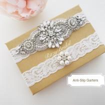 Wedding Garter, Bridal Garter, Wedding Garter in Silver, Rhinestone garters, Wedding Garter Belt, Garters for wedding, crystal pearl garter wedding photo - Wedding Garter, Bridal Garter, Wedding Garter in Silver, Rhinestone garters, Wedding Garter Belt, Garters for wedding, crystal pearl garter
