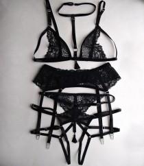 Harness BDSM lingerie Sexy Erotic Open lingerie Strappy Shibari set Fetish lingerie Bondage lingerie Body cage Intimates lingerie Mature wedding photo - Harness BDSM lingerie Sexy Erotic Open lingerie Strappy Shibari set Fetish lingerie Bondage lingerie Body cage Intimates lingerie Mature