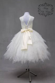 lace flower girl dresses tulle champagne girls tutu dress Ivory flowergirl dress girl dress tulle dress toddler pageant tulle lace dress wedding photo - lace flower girl dresses tulle champagne girls tutu dress Ivory flowergirl dress girl dress tulle dress toddler pageant tulle lace dress