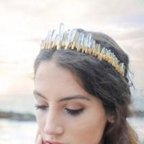 Raw Quartz Crystal Crown,Wedding Crown,Bridal Crown,Wedding Tiara,Bridal Tiara,Wedding Headpiece,Wedding Headband,Festival Crown,Bridal Halo wedding photo - Raw Quartz Crystal Crown,Wedding Crown,Bridal Crown,Wedding Tiara,Bridal Tiara,Wedding Headpiece,Wedding Headband,Festival Crown,Bridal Halo