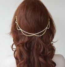 Wedding Hair Chain, Crystal Bridal Hair Accessory, Rhinestone Hair Vine, Wedding Headpiece, Bridal Hair Piece, Wedding Hair Accessories wedding photo - Wedding Hair Chain, Crystal Bridal Hair Accessory, Rhinestone Hair Vine, Wedding Headpiece, Bridal Hair Piece, Wedding Hair Accessories