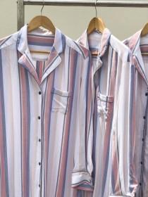 Pastel Stripes Shirt, Holiday pajamas, pj sets, Bridesmaid Sets, Bridesmaids shirts, bridesmaid pajamas, wedding pajamas, pajama set women wedding photo - Pastel Stripes Shirt, Holiday pajamas, pj sets, Bridesmaid Sets, Bridesmaids shirts, bridesmaid pajamas, wedding pajamas, pajama set women