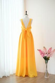 Gold yellow dress Long Bridesmaid dress Wedding Dress Long Prom dress Party dress Cocktail dress Maxi dress Evening Gown wedding photo - Gold yellow dress Long Bridesmaid dress Wedding Dress Long Prom dress Party dress Cocktail dress Maxi dress Evening Gown