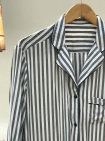 BLACK&WHITE Stripes Shirt, holiday pajamas, pj sets, Bridesmaids shirts, Bride Squad, Bride Tribe, Sleep Shirt Set, Button Down wedding photo - BLACK&WHITE Stripes Shirt, holiday pajamas, pj sets, Bridesmaids shirts, Bride Squad, Bride Tribe, Sleep Shirt Set, Button Down
