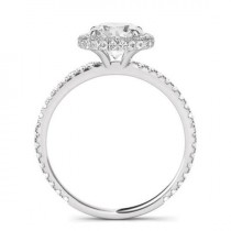 wedding photo -  2 Carat Round Forever One Moissanite & Diamond Double Edge Halo Engagement Ring, Moissanite Engagement Ring, Moissanite Rings, Handmade Ring