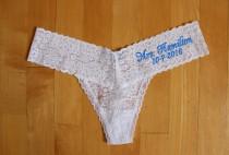 Mrs Panties, Bridal Lingerie,Bride Thongs, lingerie bridal party, Personalize, bachelorette lingerie party, Custom Last Name, XS - XXL AEFL wedding photo - Mrs Panties, Bridal Lingerie,Bride Thongs, lingerie bridal party, Personalize, bachelorette lingerie party, Custom Last Name, XS - XXL AEFL