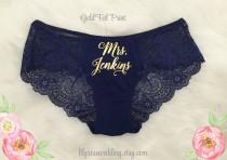 Bride Gift, Personalized Lingerie, Bachelorette Party Gift, Bridal Shower Gift, Panties, Personalized Underwear, Honeymoon Gift wedding photo - Bride Gift, Personalized Lingerie, Bachelorette Party Gift, Bridal Shower Gift, Panties, Personalized Underwear, Honeymoon Gift