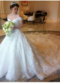 wedding photo -  Luxus Hochzeitskleider Spitze | A Linie Brautkleid Mit Ärmel Modellnummer: XY604
