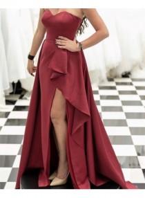 wedding photo -  Elegante Abendkleider Lang Günstig | Rotes Abendkleid Online Modellnummer: XY607