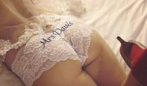 LACE BRIDAL PANTIES / Something Blue Lingerie / Bachelorette Party / Bridal Shower wedding photo - LACE BRIDAL PANTIES / Something Blue Lingerie / Bachelorette Party / Bridal Shower