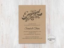 Engagement Invitation, Printable, Made to Order, Engagement Party Invitation wedding photo - Engagement Invitation, Printable, Made to Order, Engagement Party Invitation