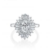 2 Carat Diamond Engagement Ring, Vintage Diamond Engagement Ring, Oval Cut Engagement Ring, Oval Halo Diamond Ring, Great Gatsby Style wedding photo - 2 Carat Diamond Engagement Ring, Vintage Diamond Engagement Ring, Oval Cut Engagement Ring, Oval Halo Diamond Ring, Great Gatsby Style