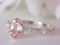 Morganite Engagement Ring, Morganite Diamond Ring, Morganite 14K Ring, Rose Gold Morganite Bridal Ring, 18K Morganite Engagement Ring wedding photo - Morganite Engagement Ring, Morganite Diamond Ring, Morganite 14K Ring, Rose Gold Morganite Bridal Ring, 18K Morganite Engagement Ring