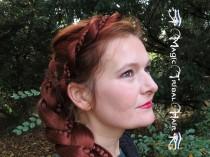 HEADBAND TWIST BRAID Renaissance Wedding hair jewelry Bride boho hairband Medieval hair piece Braided tiara wiglet Bridal hair accessory wedding photo - HEADBAND TWIST BRAID Renaissance Wedding hair jewelry Bride boho hairband Medieval hair piece Braided tiara wiglet Bridal hair accessory